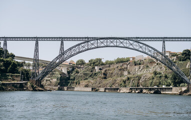 Naklejka premium Bridge stahl Architektur Porto Reise 