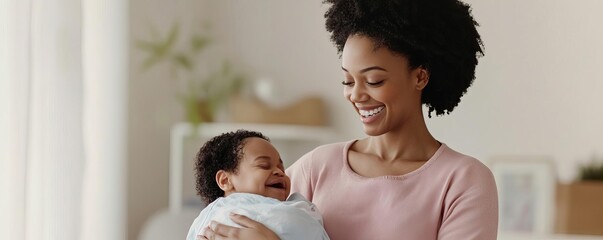 Midwife assisting a new mother with breastfeeding in a calm room, maternity care, support