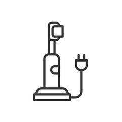 Electric toothbrush, icon in line design. Electric, toothbrush, dental, hygiene, oral, care, teeth on white background vector. Electric toothbrush editable stroke icon