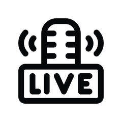 live icon. vector line icon for your website, mobile, presentation, and logo design.