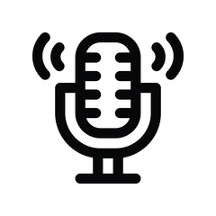 podcast icon. vector line icon for your website, mobile, presentation, and logo design.