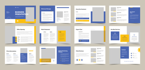 Business Presentation template, Used for modern Presentations, company profiles, annual reports, pitch decks, proposals, portfolios, business and marketing