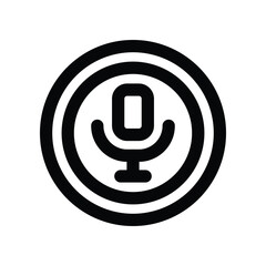 microphone icon. vector line icon for your website, mobile, presentation, and logo design.