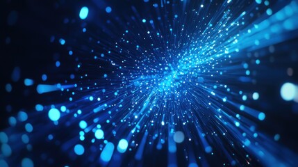 Obraz premium Abstract Blue Light Streaks Background