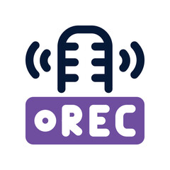 record icon. vector dual tone icon for your website, mobile, presentation, and logo design.