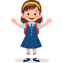 Fototapeta premium Portrait of a smiling girl