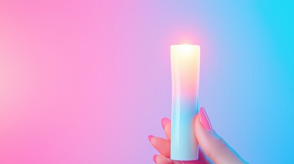 Hand holding a candle