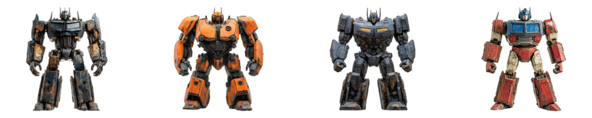 Set, collection of Cast Resin Transformer isolated on transparent background.