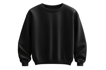 Template for a black sweater Long-sleeve hoodie. Generative Ai