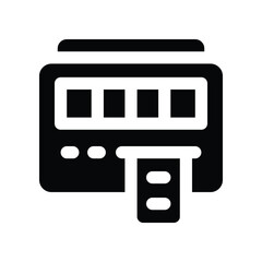 taximeter icon. vector glyph icon for your website, mobile, presentation, and logo design.