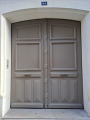 old door with sky background