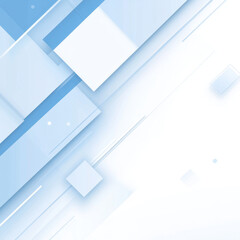 A modern abstract design featuring blue geometric shapes on a soft white background, perfect for digital projects and presentations.