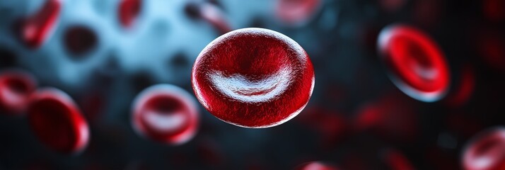 Blood platelets. Microscopic view of blood cells, leukocytes, erythrocytes.