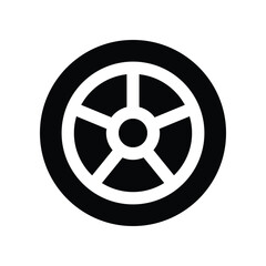 Obraz premium wheel icon. vector glyph icon for your website, mobile, presentation, and logo design.
