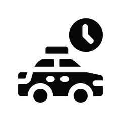 time icon. vector glyph icon for your website, mobile, presentation, and logo design.