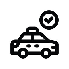 taxi icon. vector line icon for your website, mobile, presentation, and logo design.