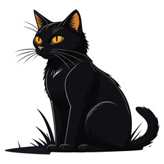 Obraz premium Cat shellhutty vector design