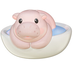 3D Cute Hippo 