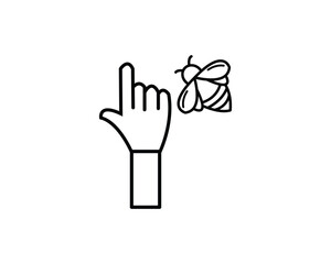 Apitherapy icon vector symbol design illustration