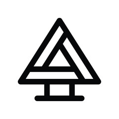 triangle icon. vector line icon for your website, mobile, presentation, and logo design.