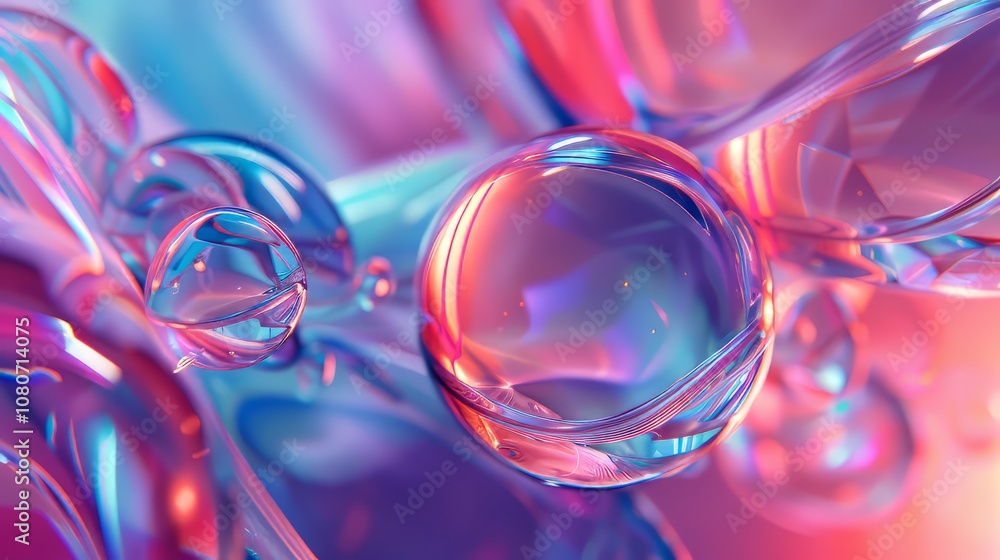 Poster dynamic glassmorphism effect creating a sense of depth and dimensionality