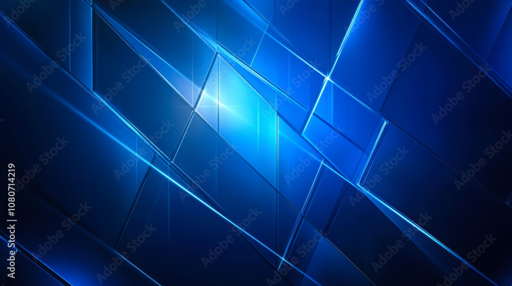 Poster abstract blue geometric shapes create a dynamic visual effect suitable for modern technology backgro