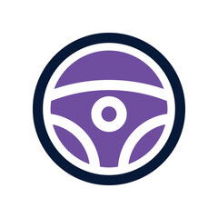 steering wheel icon. vector dual tone icon for your website, mobile, presentation, and logo design.