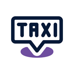 taxi location icon. vector dual tone icon for your website, mobile, presentation, and logo design.