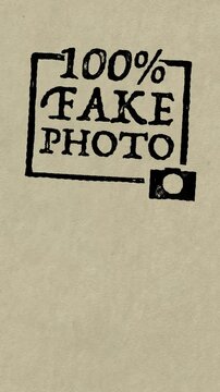 Fake Photo Rubber Stamp Vertical Animation Background