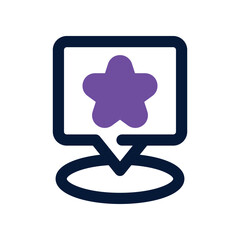 rating icon. vector dual tone icon for your website, mobile, presentation, and logo design.