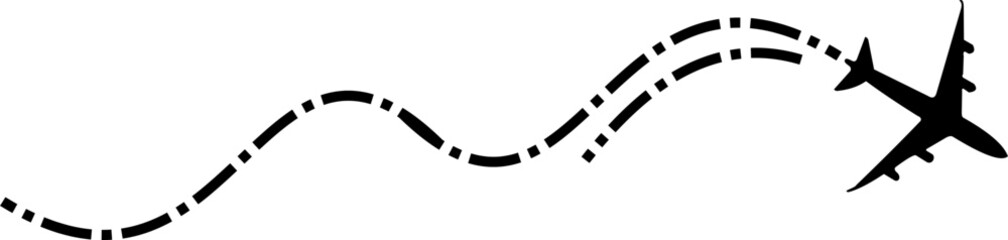 Airplane Route Dotted Line