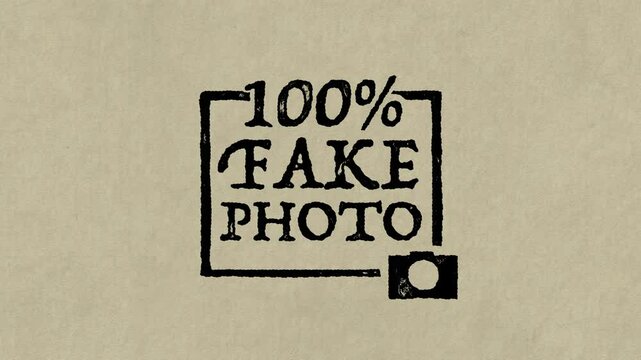 Fake Photo Rubber Stamp Animation Background