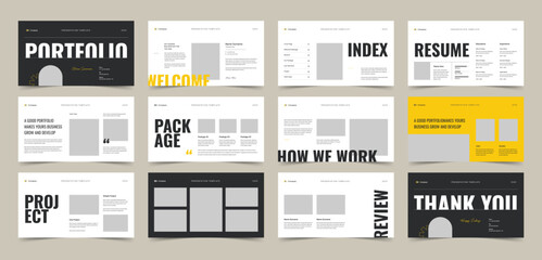 Portfolio Presentation template, Used for modern Presentations, company profiles, annual reports, pitch decks, proposals, portfolios, business and marketing