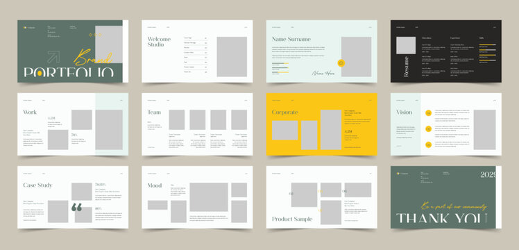 Portfolio Presentation template, Used for modern Presentations, company profiles, annual reports, pitch decks, proposals, portfolios, business and marketing