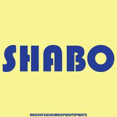 bold display alphabet font vector