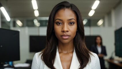 Fototapeta premium Working woman in business and office