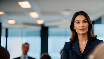 Fototapeta premium Working woman in business and office