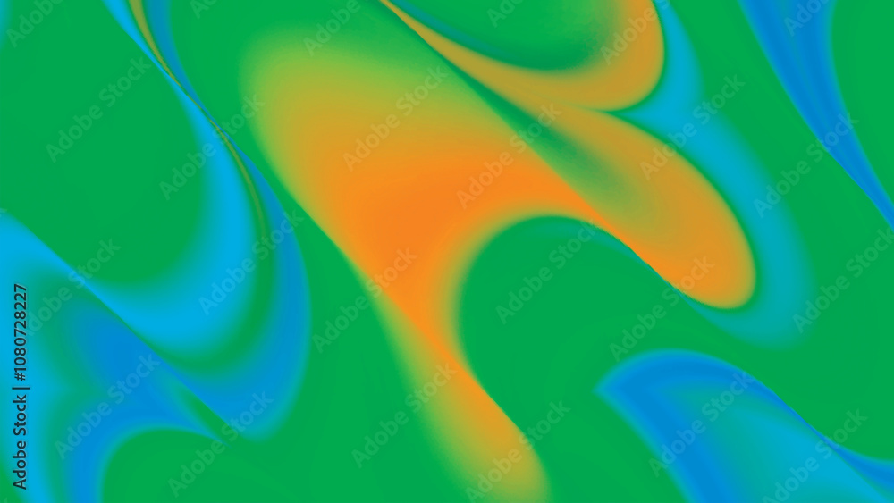 Aufkleber abstract colorful neon gradient background. dynamic 3d background with smooth abstract shapes, brigh