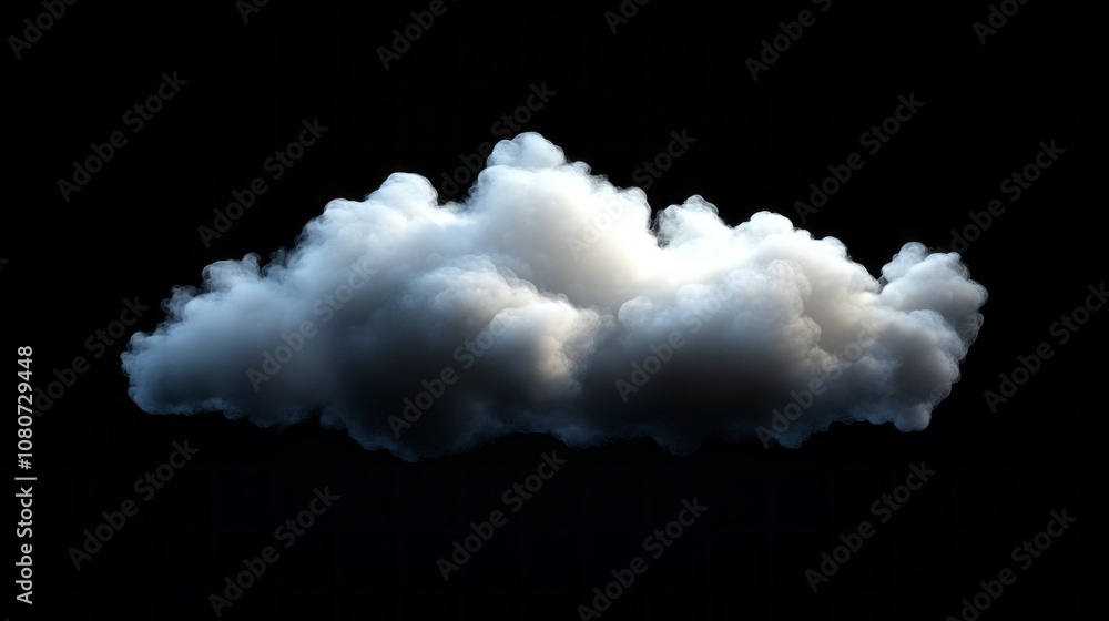 Poster a large cloud of white clouds floating in the sky