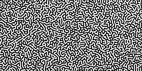 Diffusion reaction seamless vector pattern. Natural seamless line pattern. Linear design with biological shapes. Reaction-diffusion or truing pattern formation. abstract truing organic wallpaper. 