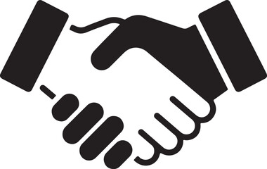 hand shake icon logo design, hand shake illustration, agreement icon