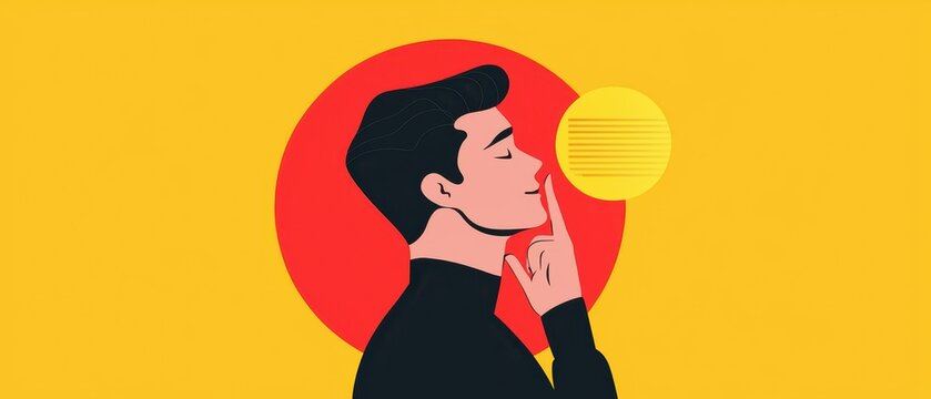 Targeted ads, user profile with tailored suggestions, flat design illustration