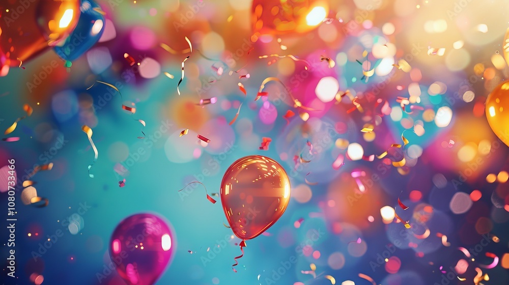 Poster dynamic celebration background featuring conceptual elements that symbolize unity and happiness.