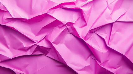 Obraz premium Vibrant Pink Crumpled Paper Texture Creating an Artistic Backdrop for Creative Projects