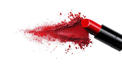 Red lipstick on a white background. isolated background.