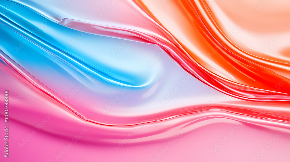 Aufkleber fluid waves of pastel colors intertwine, creating a mesmerizing display of motion and harmony