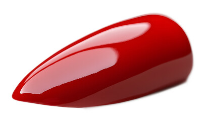 Red nail polish on a transparent background. isolated background.