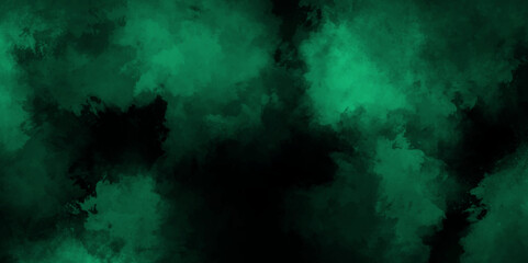Black and green  Smoke Background. Smeared gentle water Gentle mint and soft mint watercolor brush drawn. watercolor background concept,
