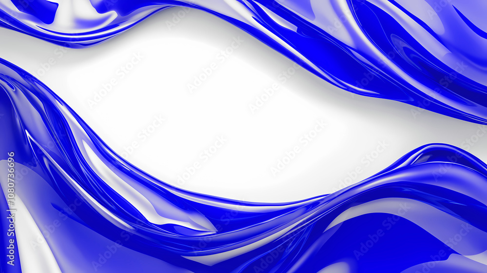 Aufkleber flowing waves of deep blue fabric create an elegant backdrop for artistic expression