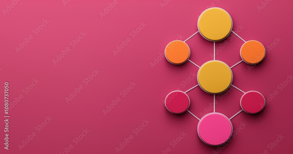 Poster quality management continuous improvement concept. a vibrant graphic featuring interconnected circle